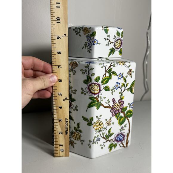 Classic Galt Lidded Ginger Jar – Floral Chinoiserie Porcelain – 10” – China Vtg - Picture 2 of 16